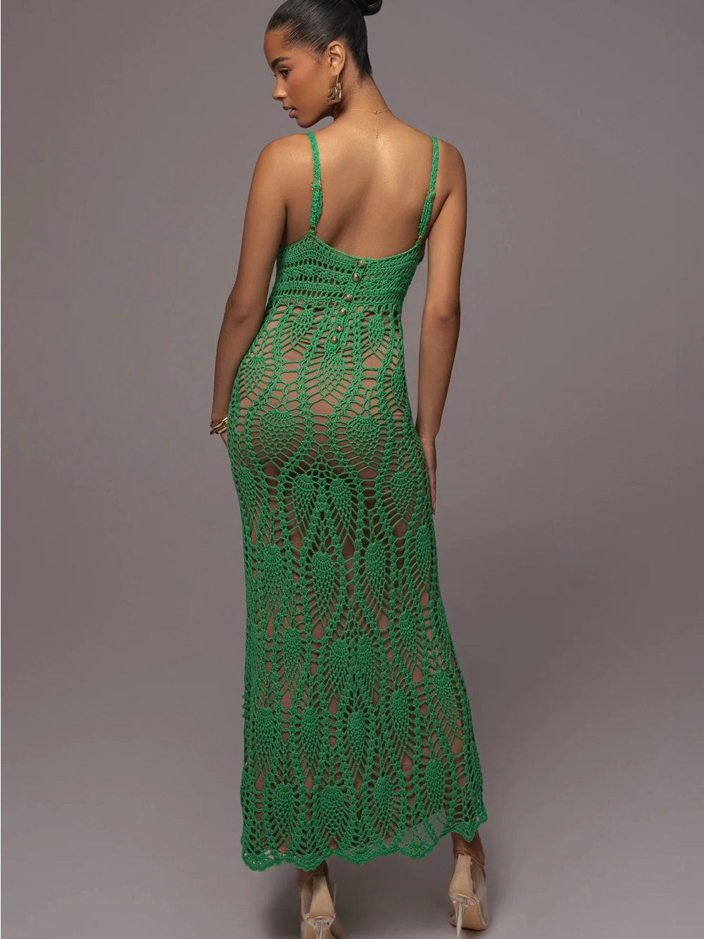 JLUXLABEL Green Crochet Maxi Dress - Picture 7 of 9